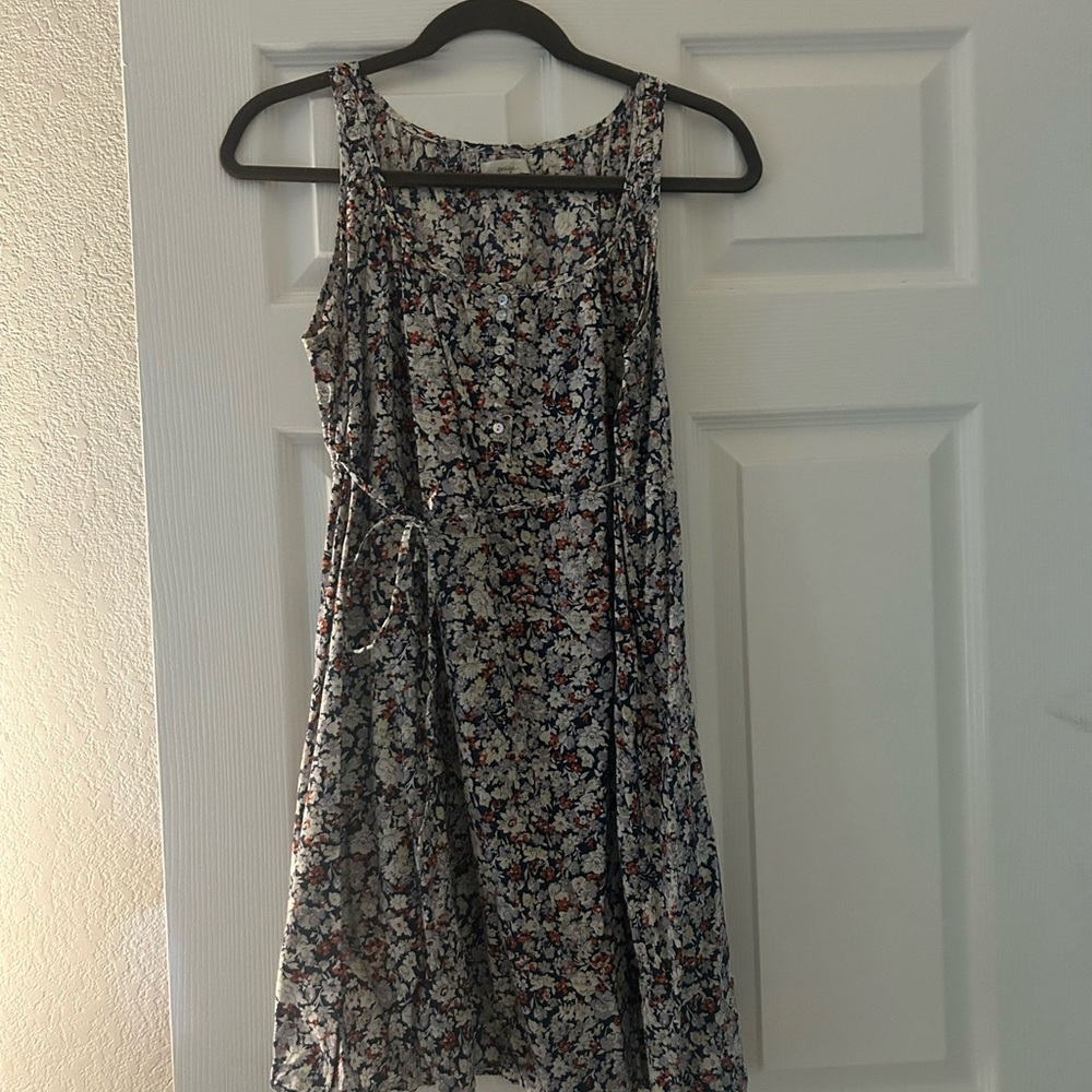Anthropologie Navy Floral Dress